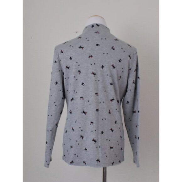 Christmas Cat Mock Neck shirt size L - Picture 3 of 10